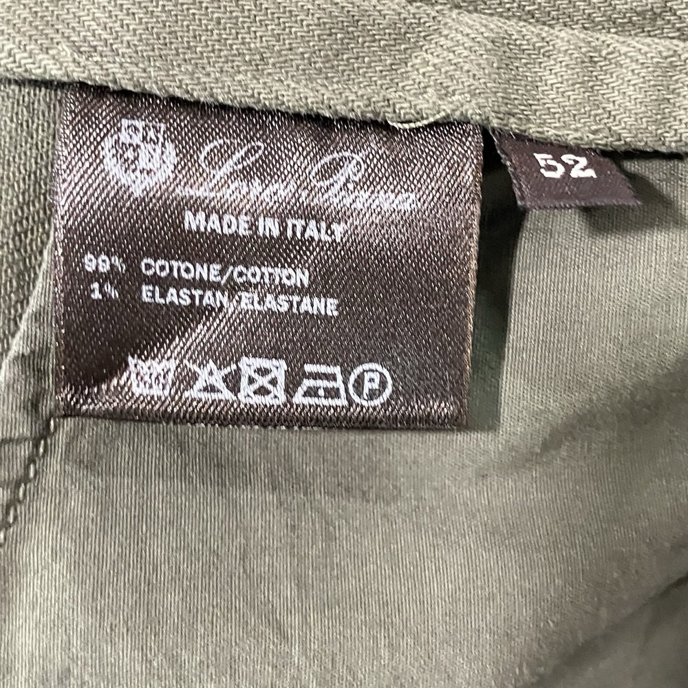 Loro Piana Mens IT 52 US 36 Olive Green Cotton Stretch Five Pocket Pants Italy - Picture 9 of 11
